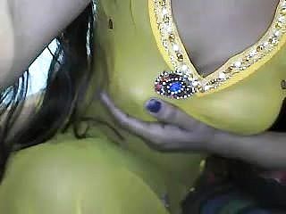 Desi indian large breasts demonstrating on cam